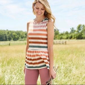 Matilda Jane Darling Day Striped Tank Top XXL